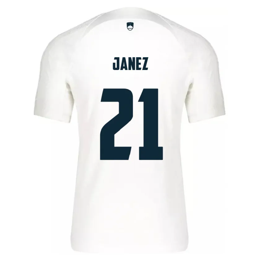 Danxen Heren Slovenië Korina Janež #21 Wit Thuisshirt Thuistenue 24-26 T-Shirt