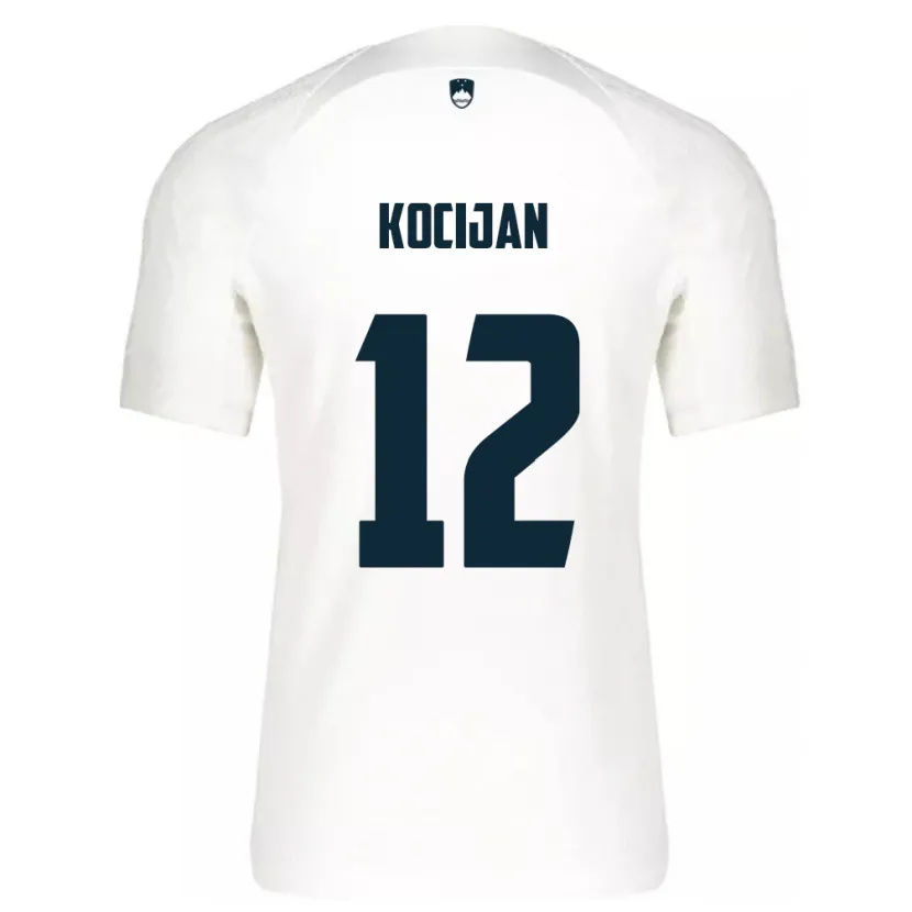 Danxen Heren Slovenië Iva Kocijan #12 Wit Thuisshirt Thuistenue 24-26 T-Shirt