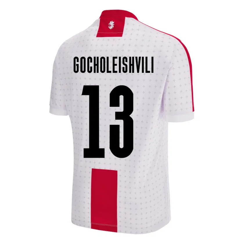 Danxen Heren Georgia Giorgi Gocholeishvili #13 Wit Thuisshirt Thuistenue 24-26 T-Shirt