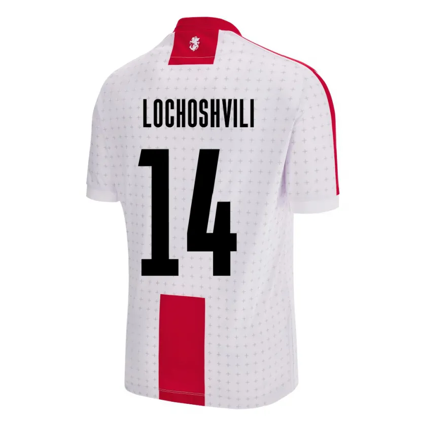 Danxen Heren Georgia Luka Lochoshvili #14 Wit Thuisshirt Thuistenue 24-26 T-Shirt