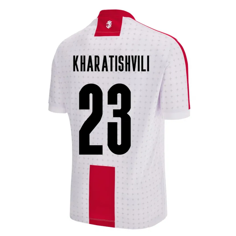 Danxen Heren Georgia Luka Kharatishvili #23 Wit Thuisshirt Thuistenue 24-26 T-Shirt