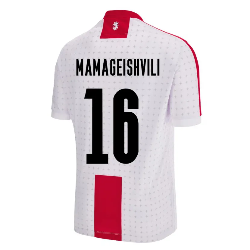 Danxen Heren Georgia Gizo Mamageishvili #16 Wit Thuisshirt Thuistenue 24-26 T-Shirt