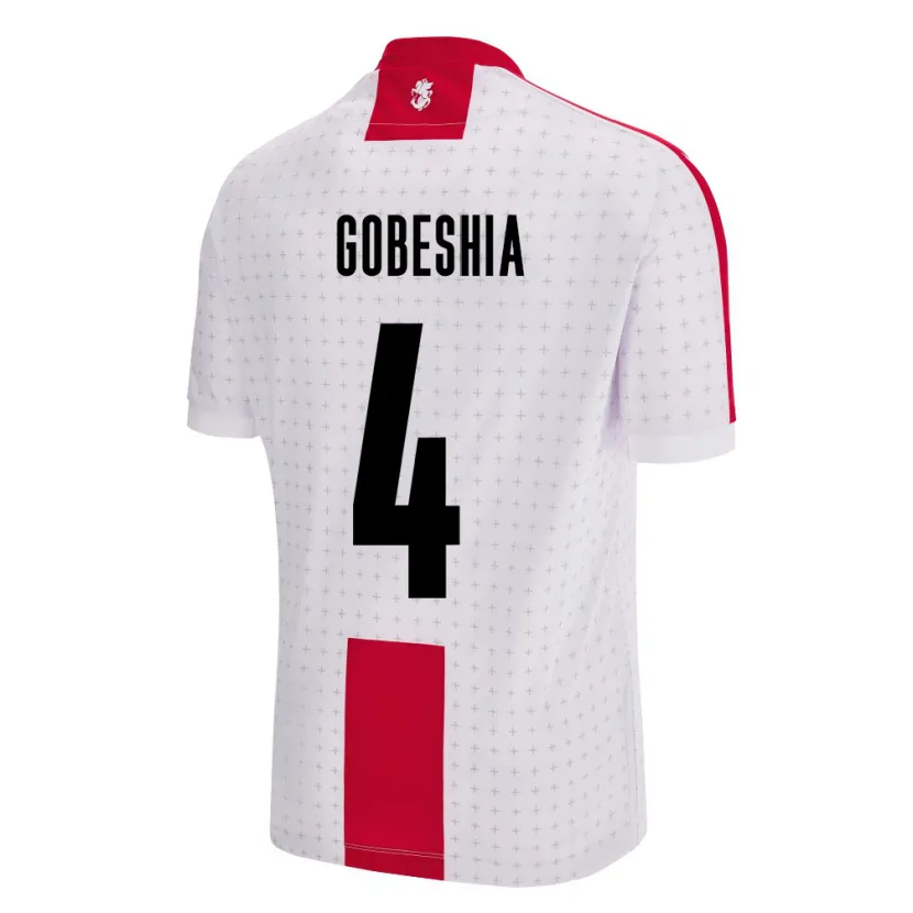 Danxen Heren Georgia Tengo Gobeshia #4 Wit Thuisshirt Thuistenue 24-26 T-Shirt