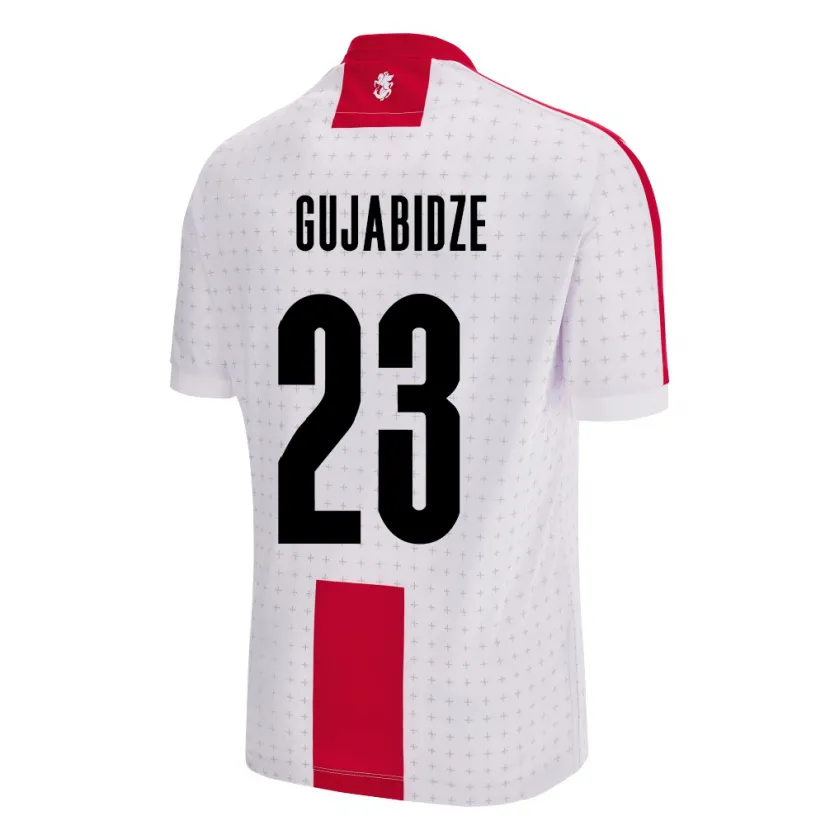 Danxen Heren Georgia Nino Gujabidze #23 Wit Thuisshirt Thuistenue 24-26 T-Shirt