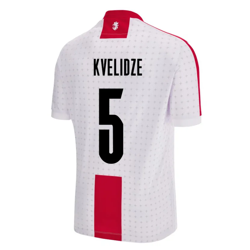 Danxen Heren Georgia Tamar Kvelidze #5 Wit Thuisshirt Thuistenue 24-26 T-Shirt