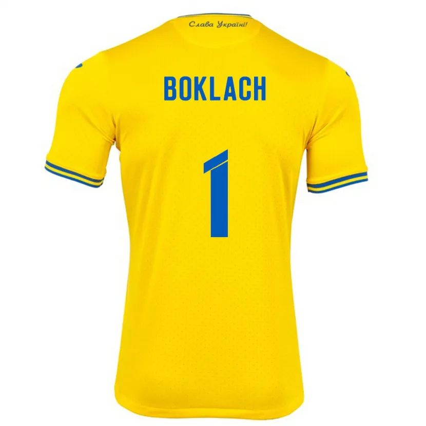 Danxen Heren Oekraïne Kateryna Boklach #1 Geel Thuisshirt Thuistenue 24-26 T-Shirt
