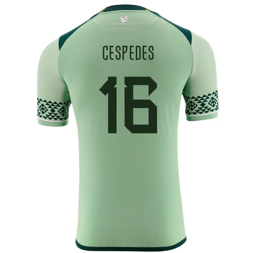 Danxen Heren Bolivia Boris Céspedes #16 Licht Groen Thuisshirt Thuistenue 24-26 T-Shirt