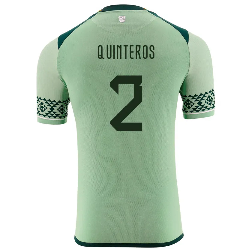 Danxen Heren Bolivia Jairo Quinteros #2 Licht Groen Thuisshirt Thuistenue 24-26 T-Shirt