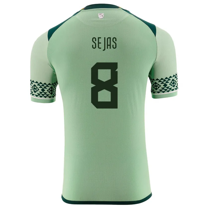 Danxen Heren Bolivia Carlos Sejas #8 Licht Groen Thuisshirt Thuistenue 24-26 T-Shirt
