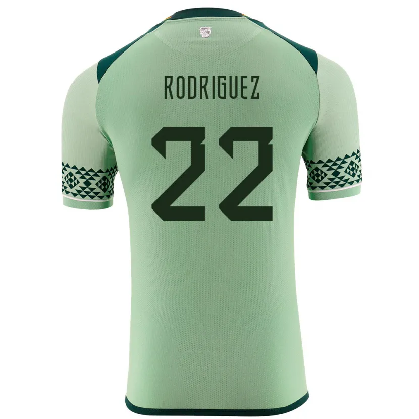 Danxen Heren Bolivia Carlitos Rodriguez #22 Licht Groen Thuisshirt Thuistenue 24-26 T-Shirt