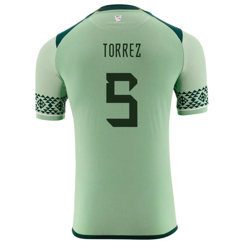 Danxen Heren Bolivia Marcelo Torrez #5 Licht Groen Thuisshirt Thuistenue 24-26 T-Shirt