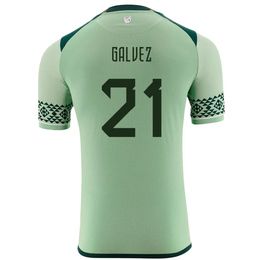 Danxen Heren Bolivia Vladimir Galvez #21 Licht Groen Thuisshirt Thuistenue 24-26 T-Shirt