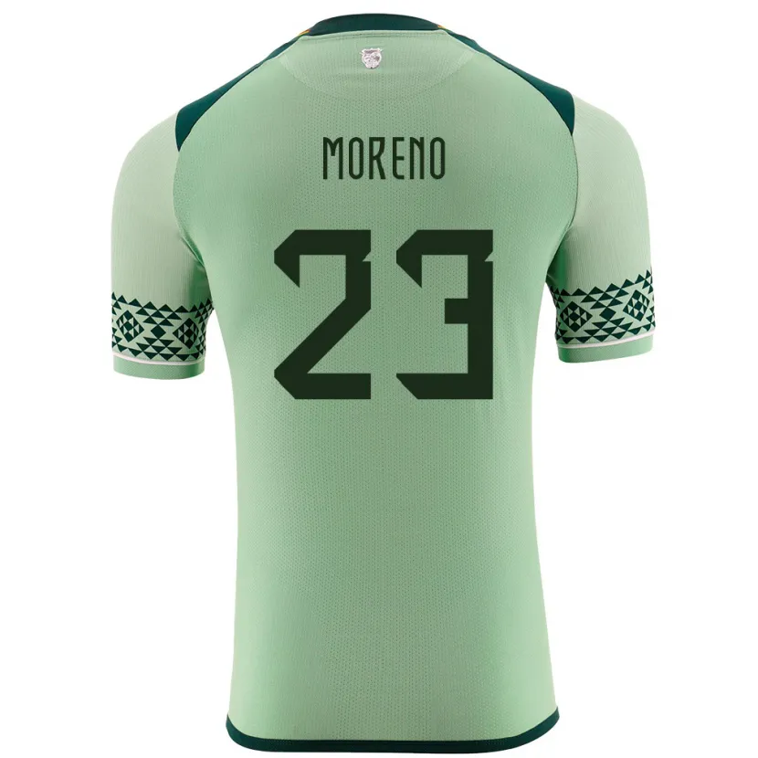 Danxen Heren Bolivia Leonel Moreno #23 Licht Groen Thuisshirt Thuistenue 24-26 T-Shirt