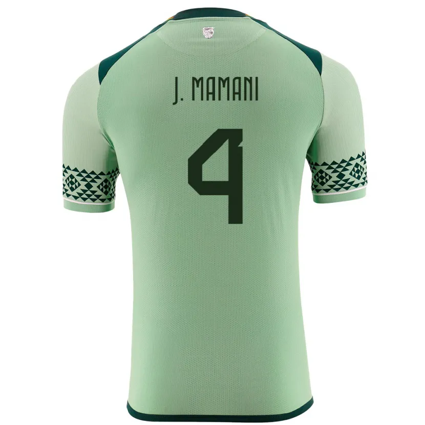 Danxen Heren Bolivia Jhylian Mary Mamani #4 Licht Groen Thuisshirt Thuistenue 24-26 T-Shirt