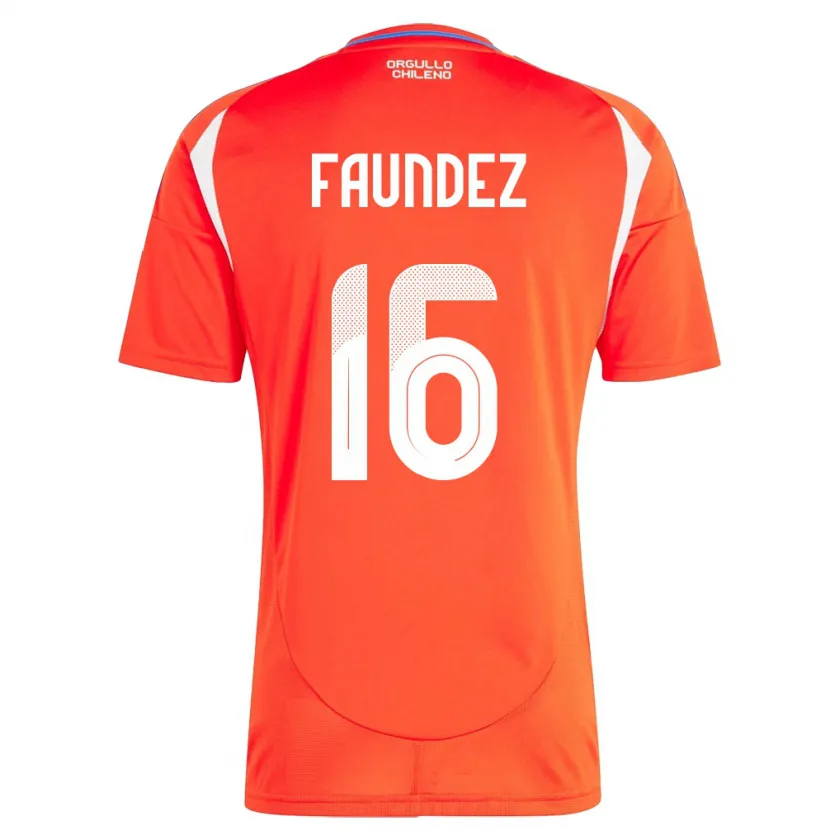 Danxen Heren Chili Felipe Faúndez #16 Rood Thuisshirt Thuistenue 24-26 T-Shirt