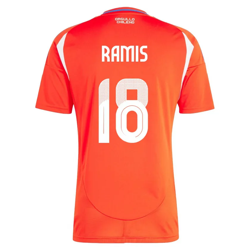 Danxen Heren Chili Oliver Ramis #18 Rood Thuisshirt Thuistenue 24-26 T-Shirt