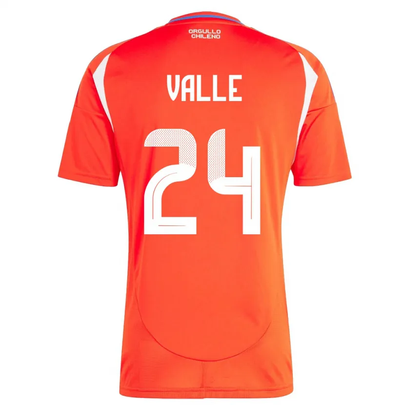 Danxen Heren Chili Alessandra Valle #24 Rood Thuisshirt Thuistenue 24-26 T-Shirt