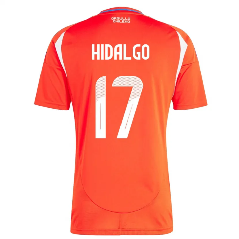 Danxen Heren Chili Fernanda Hidalgo #17 Rood Thuisshirt Thuistenue 24-26 T-Shirt