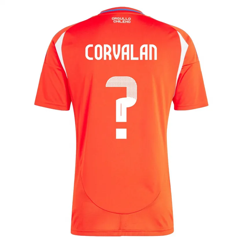 Danxen Heren Chili Elisa Corvalan #0 Rood Thuisshirt Thuistenue 24-26 T-Shirt