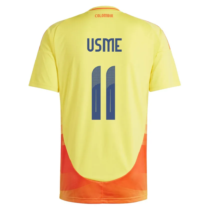 Danxen Heren Colombia Catalina Usme #11 Geel Thuisshirt Thuistenue 24-26 T-Shirt