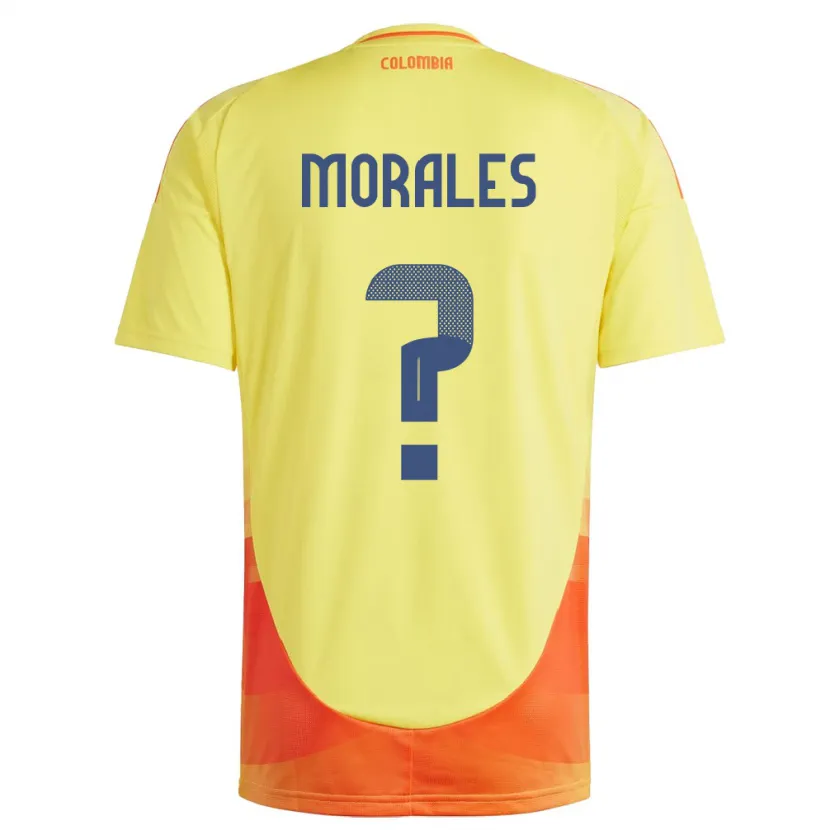 Danxen Heren Colombia María Morales #0 Geel Thuisshirt Thuistenue 24-26 T-Shirt