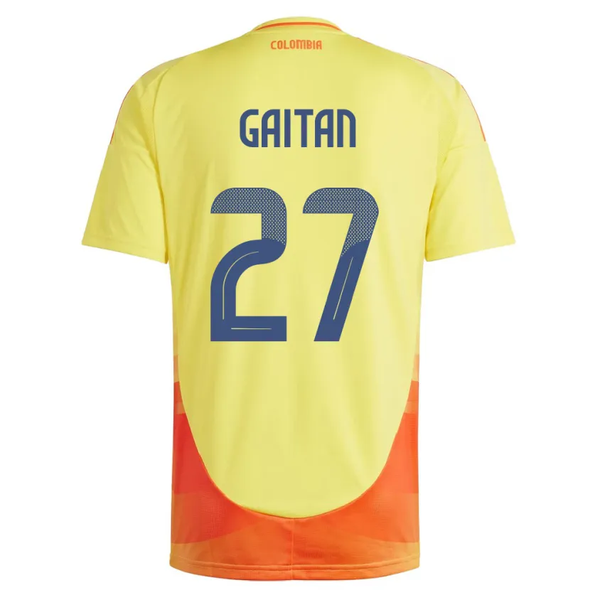 Danxen Heren Colombia Natalia Gaitán #27 Geel Thuisshirt Thuistenue 24-26 T-Shirt