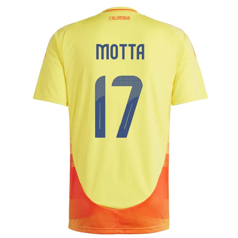 Danxen Heren Colombia Cristina Motta #17 Geel Thuisshirt Thuistenue 24-26 T-Shirt