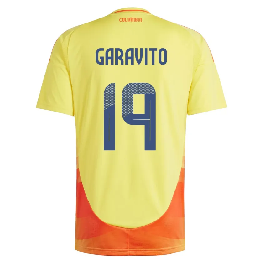 Danxen Heren Colombia Laura Garavito #19 Geel Thuisshirt Thuistenue 24-26 T-Shirt