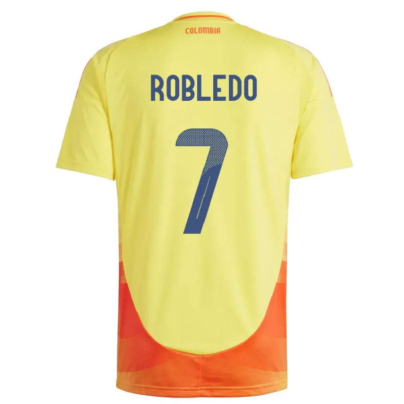 Danxen Heren Colombia Gisela Robledo #7 Geel Thuisshirt Thuistenue 24-26 T-Shirt