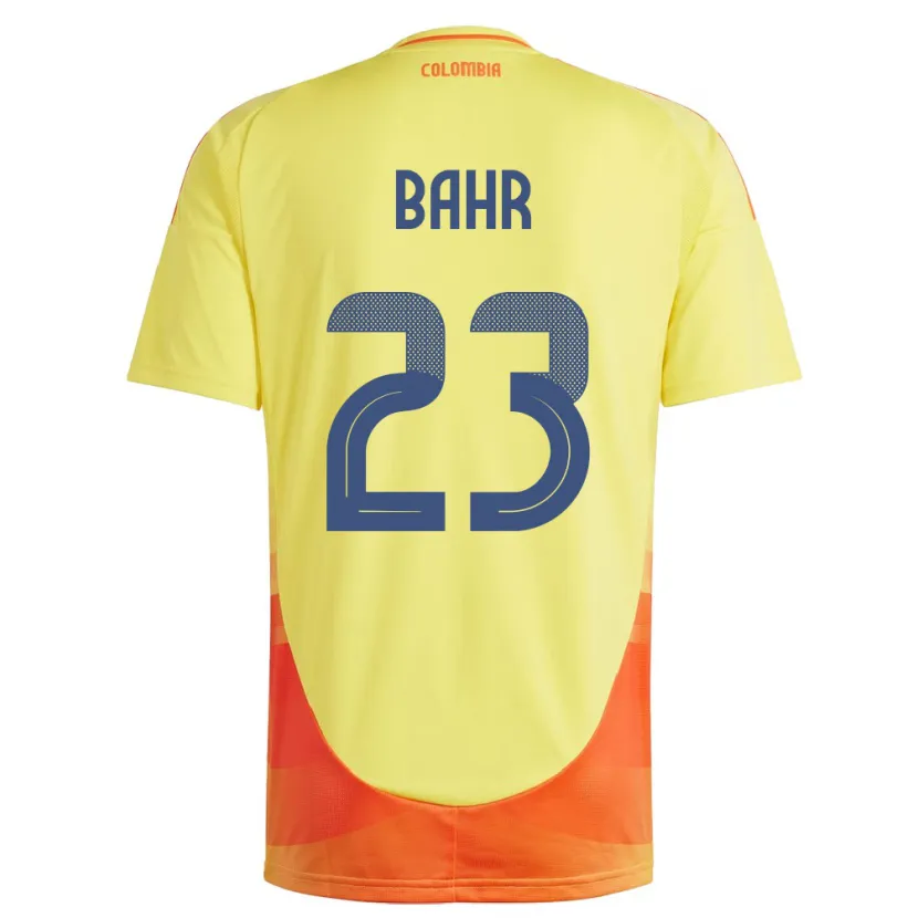 Danxen Heren Colombia Elexa Bahr #23 Geel Thuisshirt Thuistenue 24-26 T-Shirt