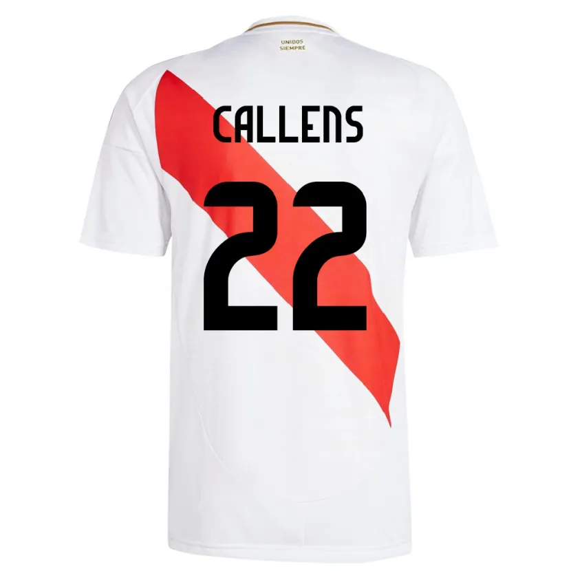 Danxen Heren Peru Alexander Callens #22 Wit Thuisshirt Thuistenue 24-26 T-Shirt