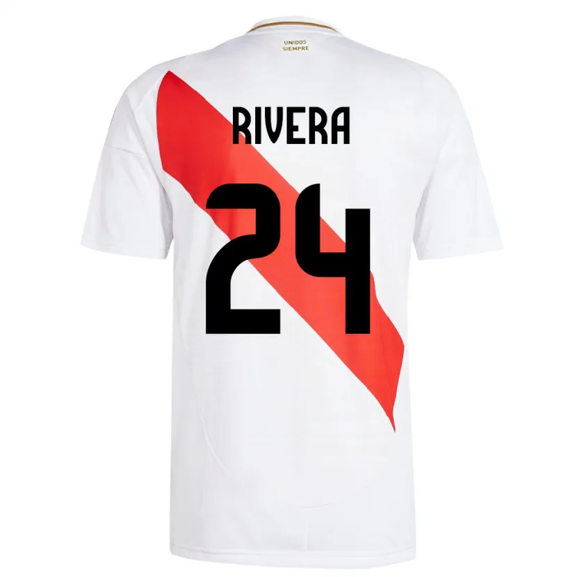 Danxen Heren Peru José Rivera #24 Wit Thuisshirt Thuistenue 24-26 T-Shirt