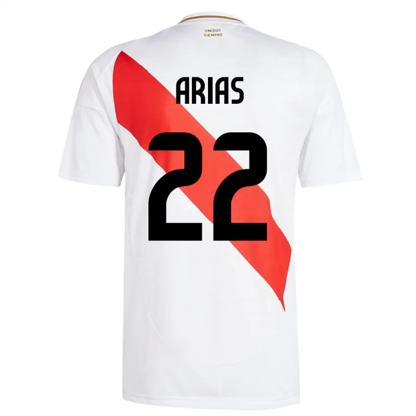 Danxen Heren Peru Brian Arias #22 Wit Thuisshirt Thuistenue 24-26 T-Shirt