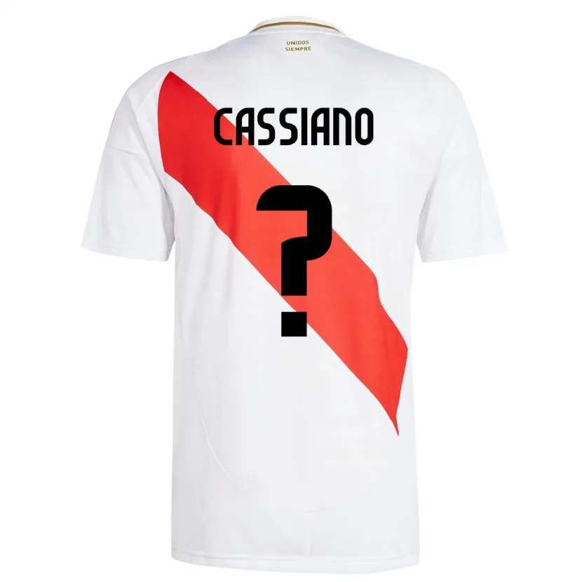 Danxen Heren Peru Franshesko Cassiano #0 Wit Thuisshirt Thuistenue 24-26 T-Shirt