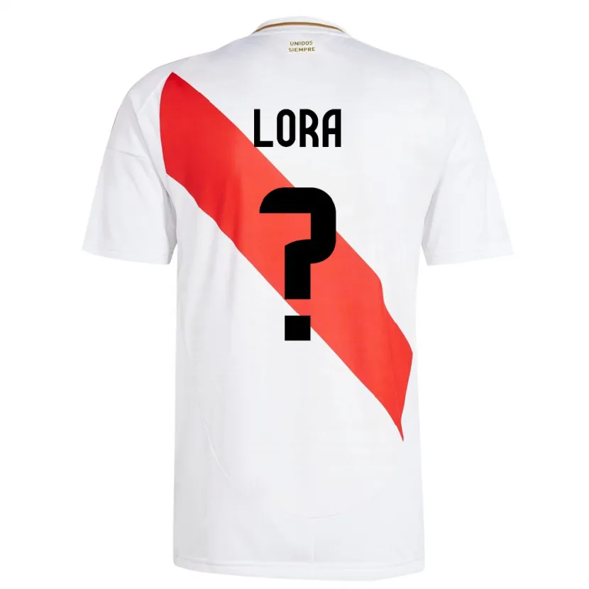 Danxen Heren Peru Fabrizio Lora #0 Wit Thuisshirt Thuistenue 24-26 T-Shirt