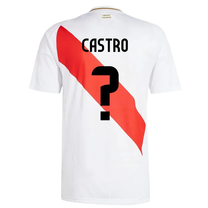 Danxen Heren Peru Maxloren Castro #0 Wit Thuisshirt Thuistenue 24-26 T-Shirt