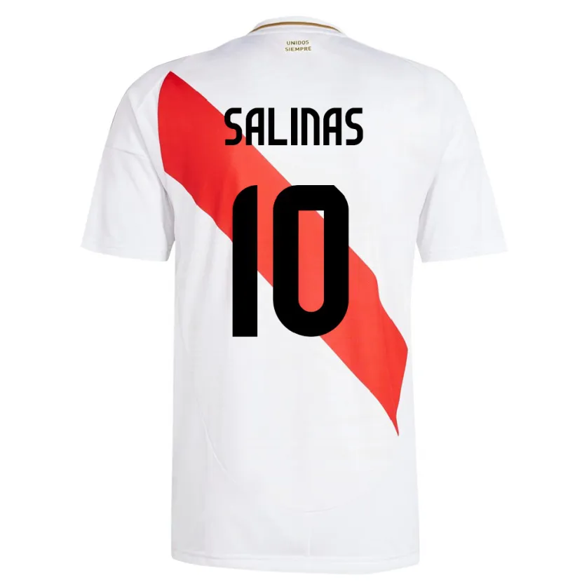 Danxen Heren Peru Thiago Salinas #10 Wit Thuisshirt Thuistenue 24-26 T-Shirt