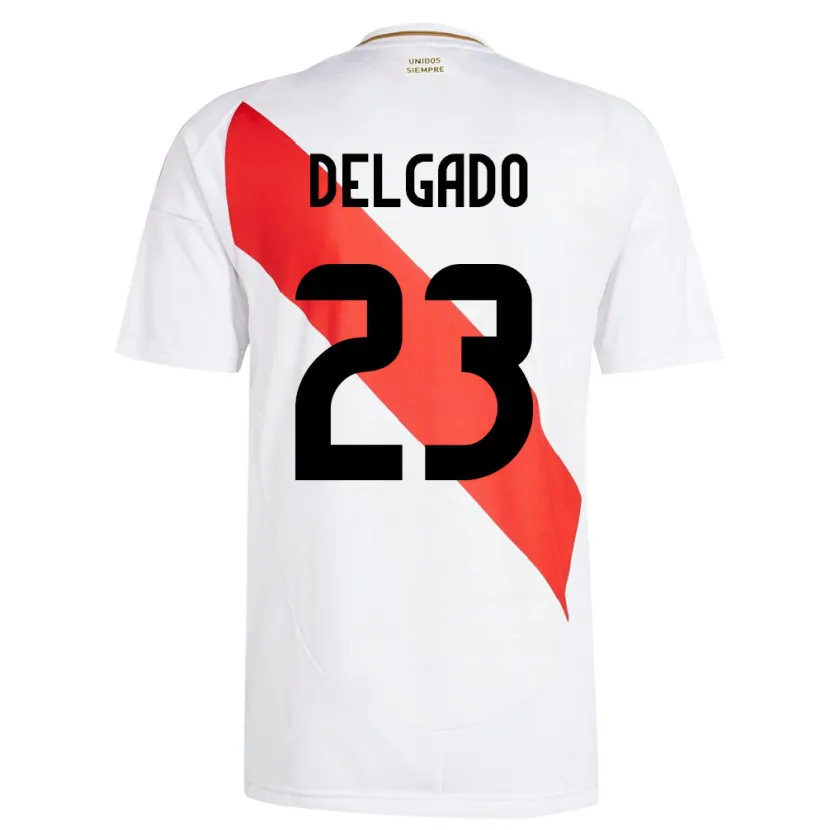 Danxen Heren Peru Valentino Delgado #23 Wit Thuisshirt Thuistenue 24-26 T-Shirt