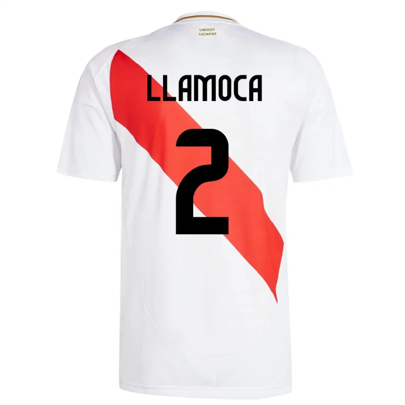 Danxen Heren Peru Braelynn Llamoca #2 Wit Thuisshirt Thuistenue 24-26 T-Shirt