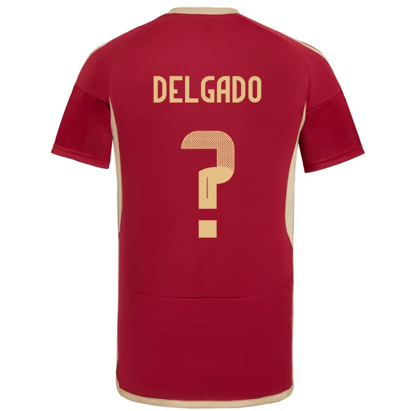 Danxen Heren Venezuela Álex Delgado #0 Bourgondië Thuisshirt Thuistenue 24-26 T-Shirt