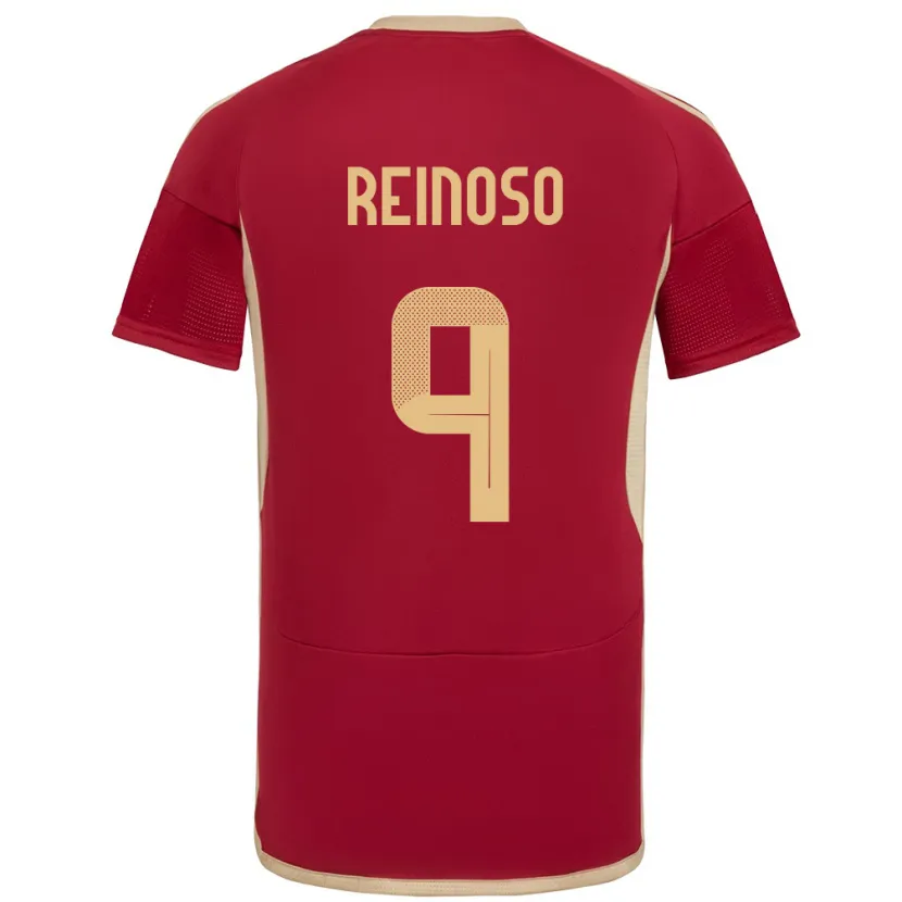 Danxen Heren Venezuela Lucciano Reinoso #9 Bourgondië Thuisshirt Thuistenue 24-26 T-Shirt