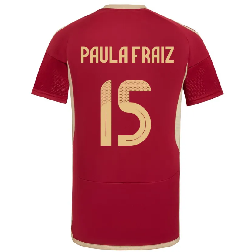 Danxen Heren Venezuela Ana Paula Fraiz #15 Bourgondië Thuisshirt Thuistenue 24-26 T-Shirt