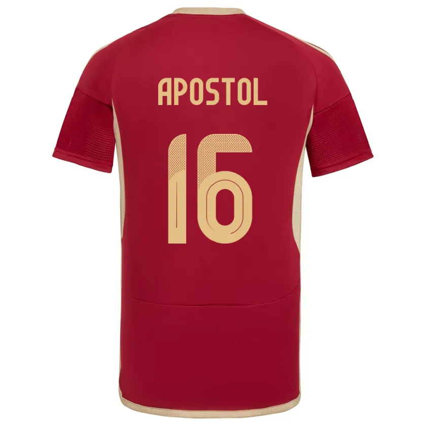Danxen Heren Venezuela Floriangel Apóstol #16 Bourgondië Thuisshirt Thuistenue 24-26 T-Shirt
