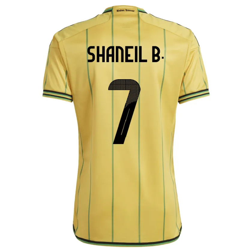 Danxen Heren Jamaica Shaneil Buckley #7 Geel Thuisshirt Thuistenue 24-26 T-Shirt