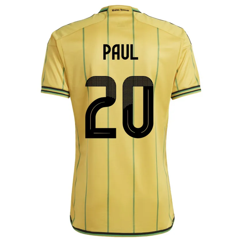 Danxen Heren Jamaica Lachante Paul #20 Geel Thuisshirt Thuistenue 24-26 T-Shirt