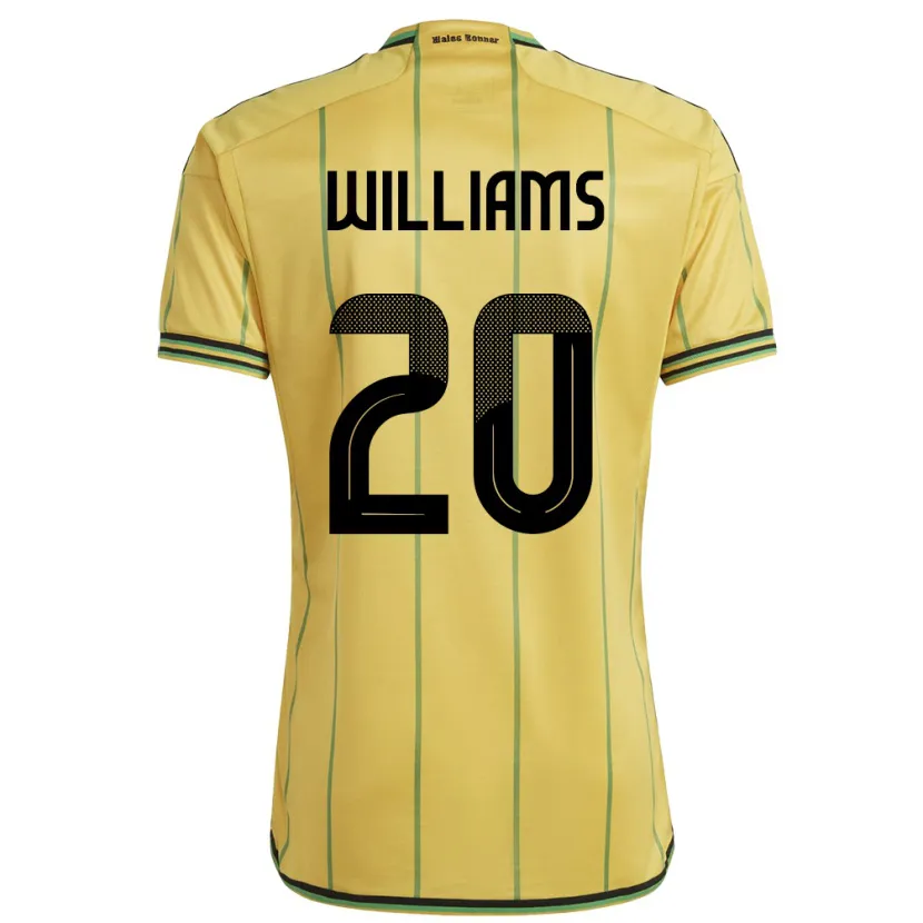 Danxen Heren Jamaica Victoria Williams #20 Geel Thuisshirt Thuistenue 24-26 T-Shirt