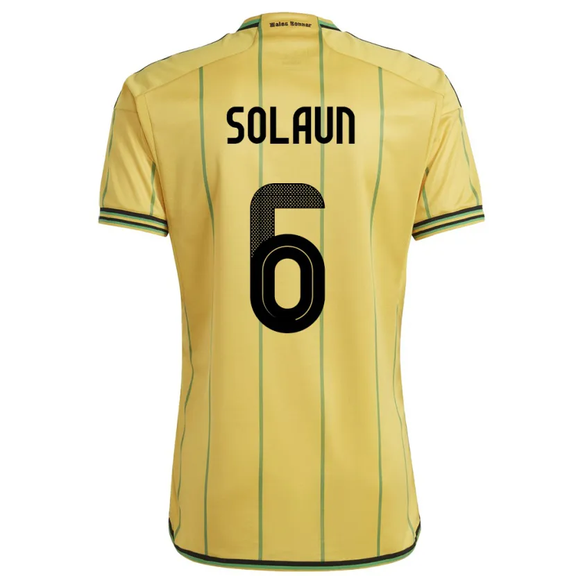 Danxen Heren Jamaica Havana Solaun #6 Geel Thuisshirt Thuistenue 24-26 T-Shirt