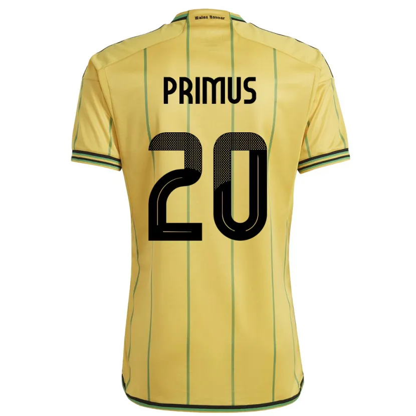 Danxen Heren Jamaica Atlanta Primus #20 Geel Thuisshirt Thuistenue 24-26 T-Shirt
