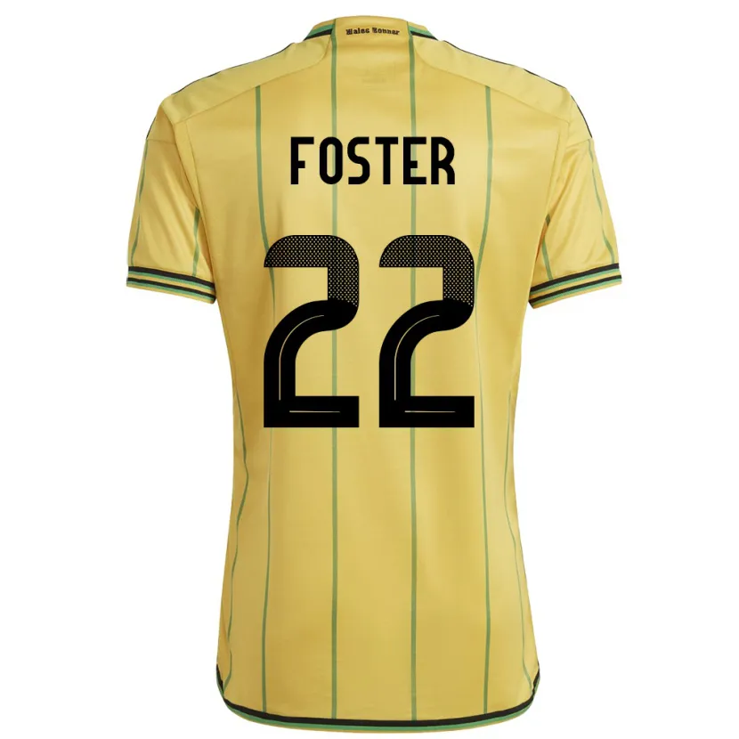 Danxen Heren Jamaica Shanise Foster #22 Geel Thuisshirt Thuistenue 24-26 T-Shirt