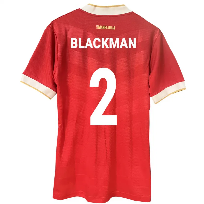 Danxen Heren Panama César Blackman #2 Rood Thuisshirt Thuistenue 24-26 T-Shirt